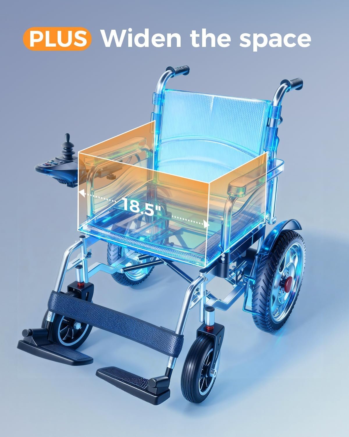 Long-Range Folding Electric Wheelchair, Alloy Frame, 25-Mile Range - Image 5