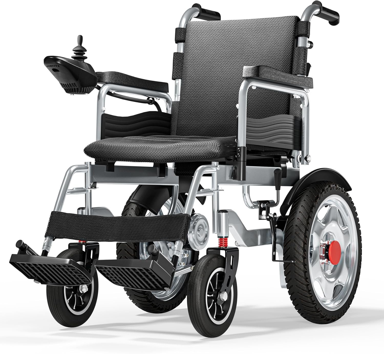 Long-Range Folding Electric Wheelchair, Alloy Frame, 25-Mile Range