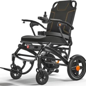 Carbon Fiber Folding Electric Wheelchair, 35 lb, Dual 300W Motors, 18-Mile Range